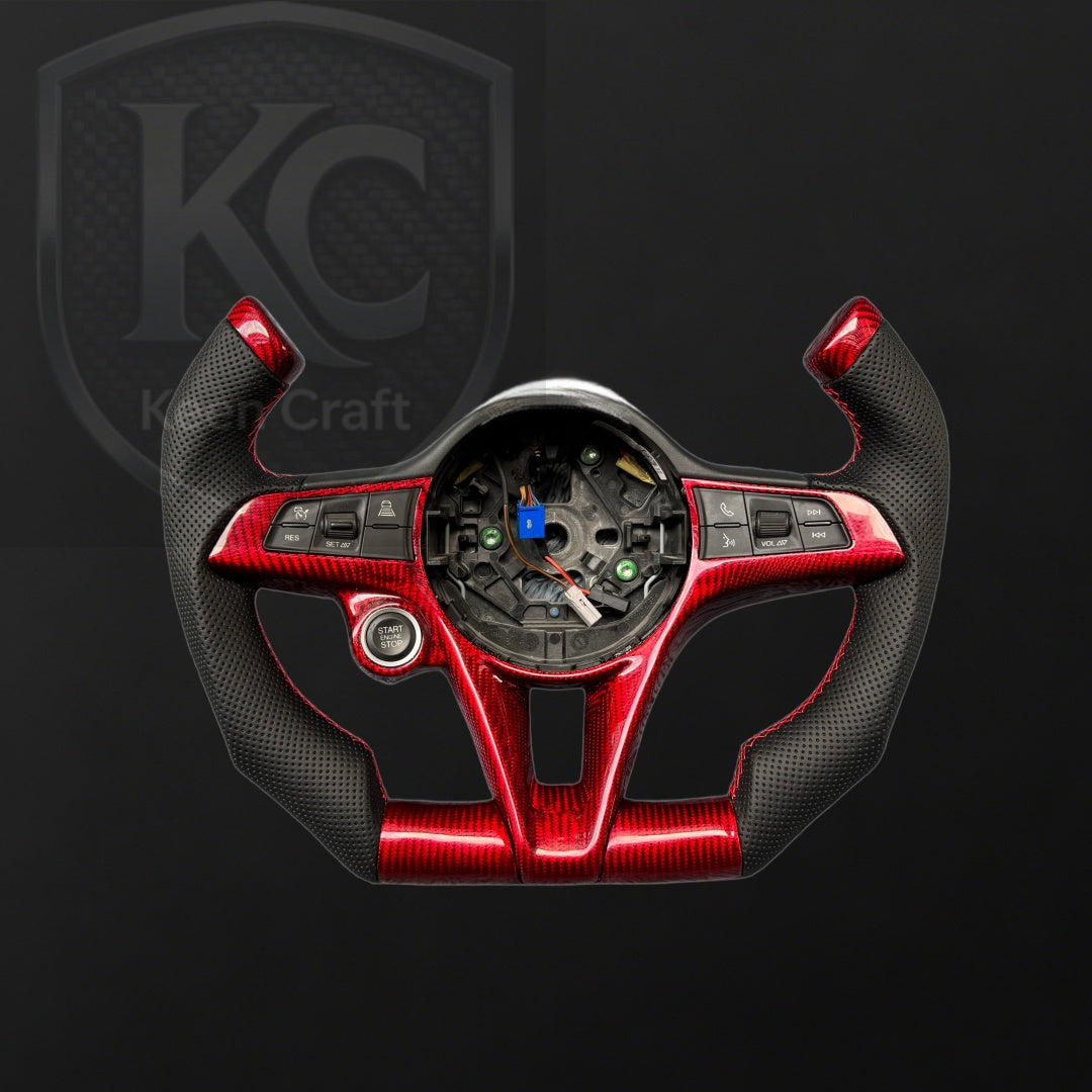 Alfa Romeo Giulia Stelvio 2017-2021 Carbon Fiber Steering Wheel | Keen Craft