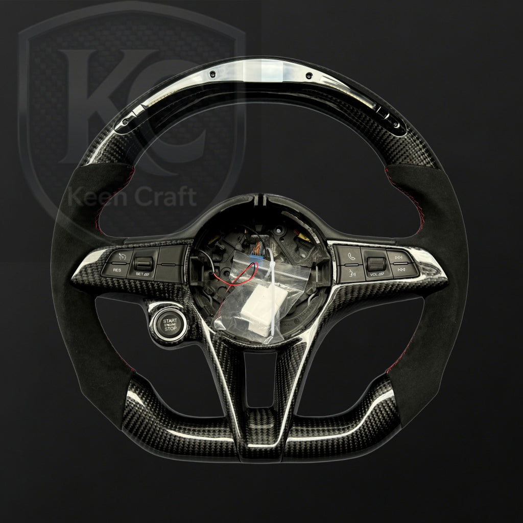 Alfa Romeo Giulia Stelvio 2017-2021 Carbon Fiber Steering Wheel | Keen Craft