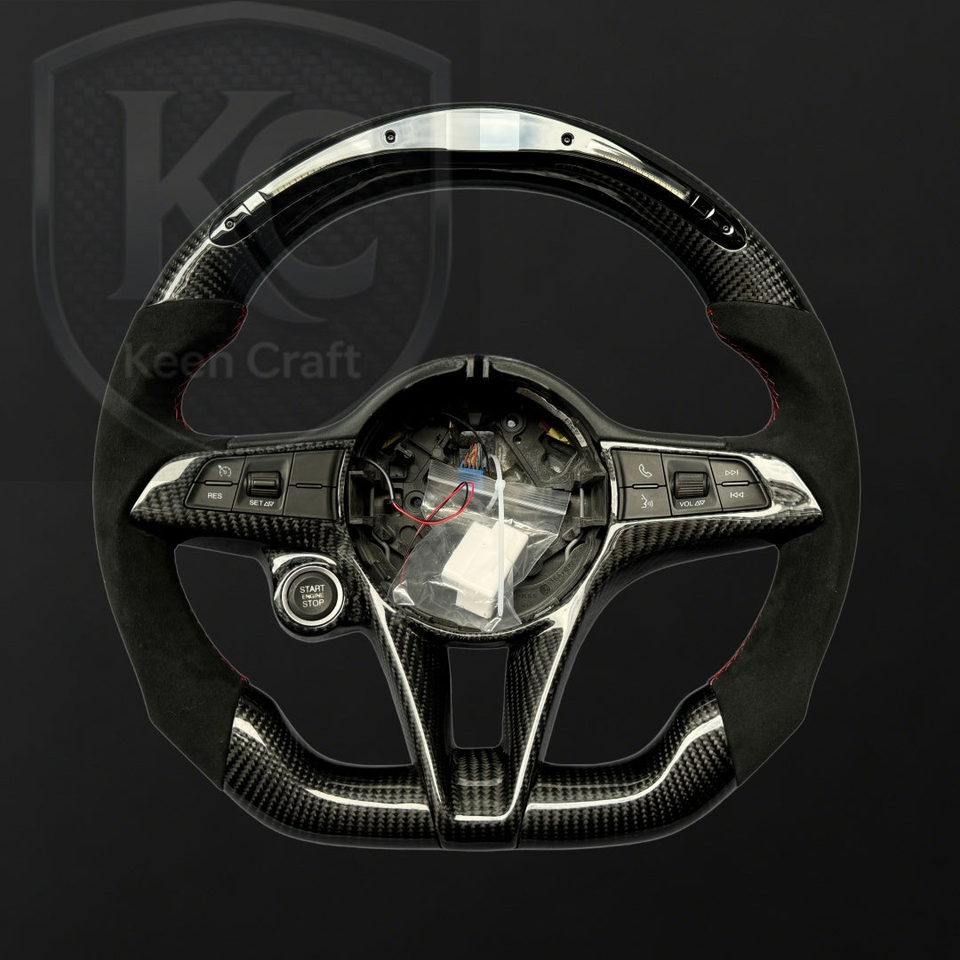 Alfa Romeo Giulia Stelvio 2017-2021 Carbon Fiber Steering Wheel | Keen Craft