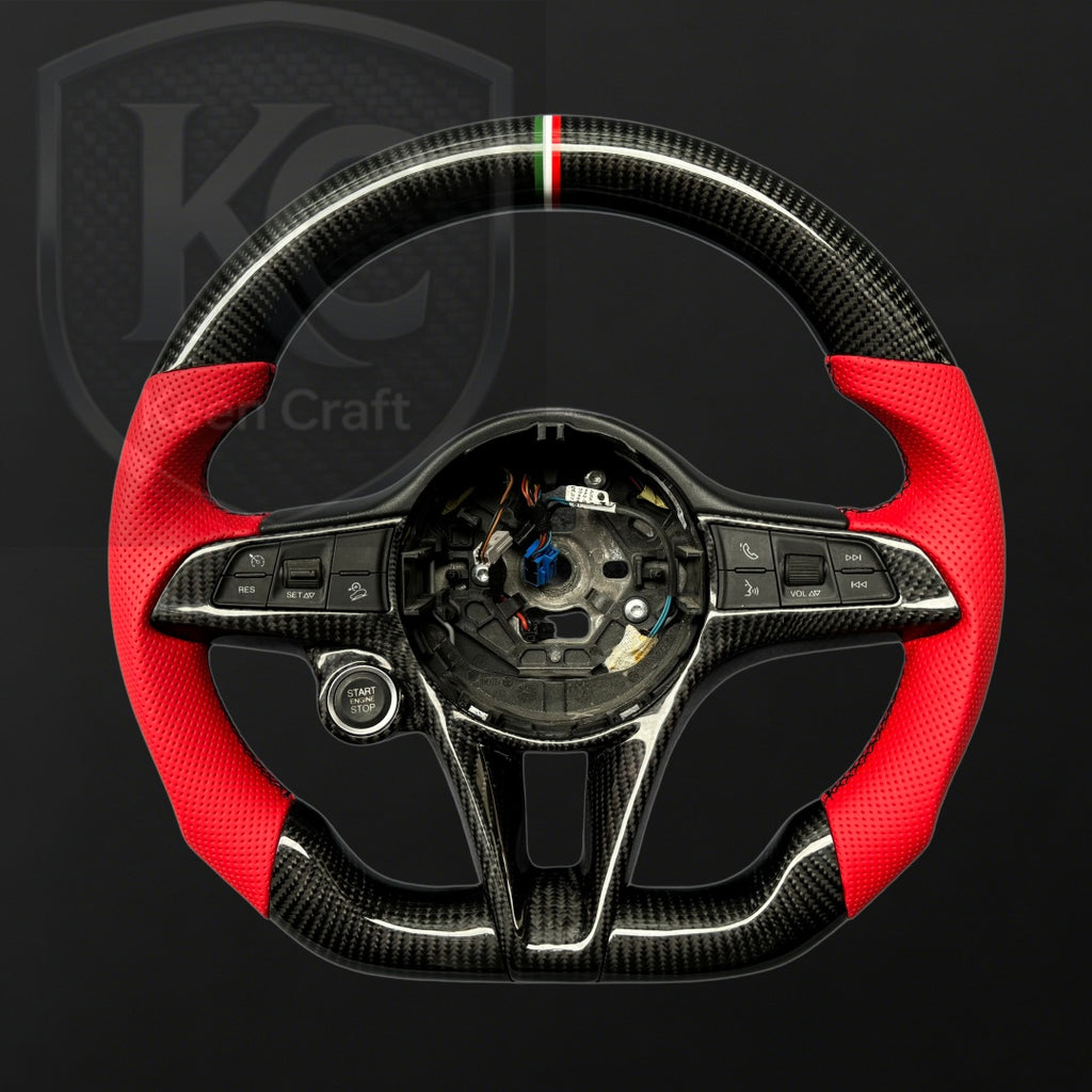 Alfa Romeo Giulia Stelvio 2017-2021 Carbon Fiber Steering Wheel | Keen Craft