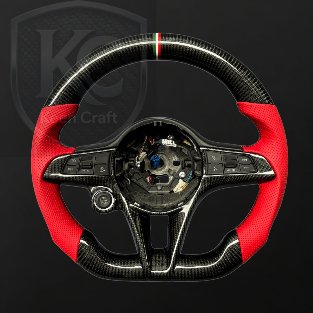 Alfa Romeo Giulia Stelvio 2017-2021 Carbon Fiber Steering Wheel | Keen Craft
