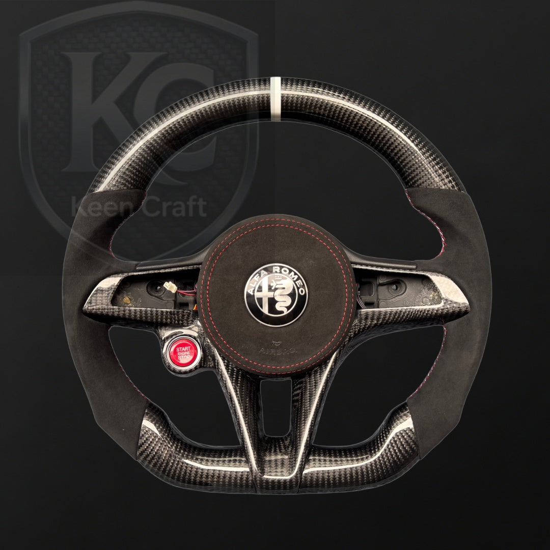 Alfa Romeo Giulia Stelvio 2017-2021 Carbon Fiber Steering Wheel | Keen Craft