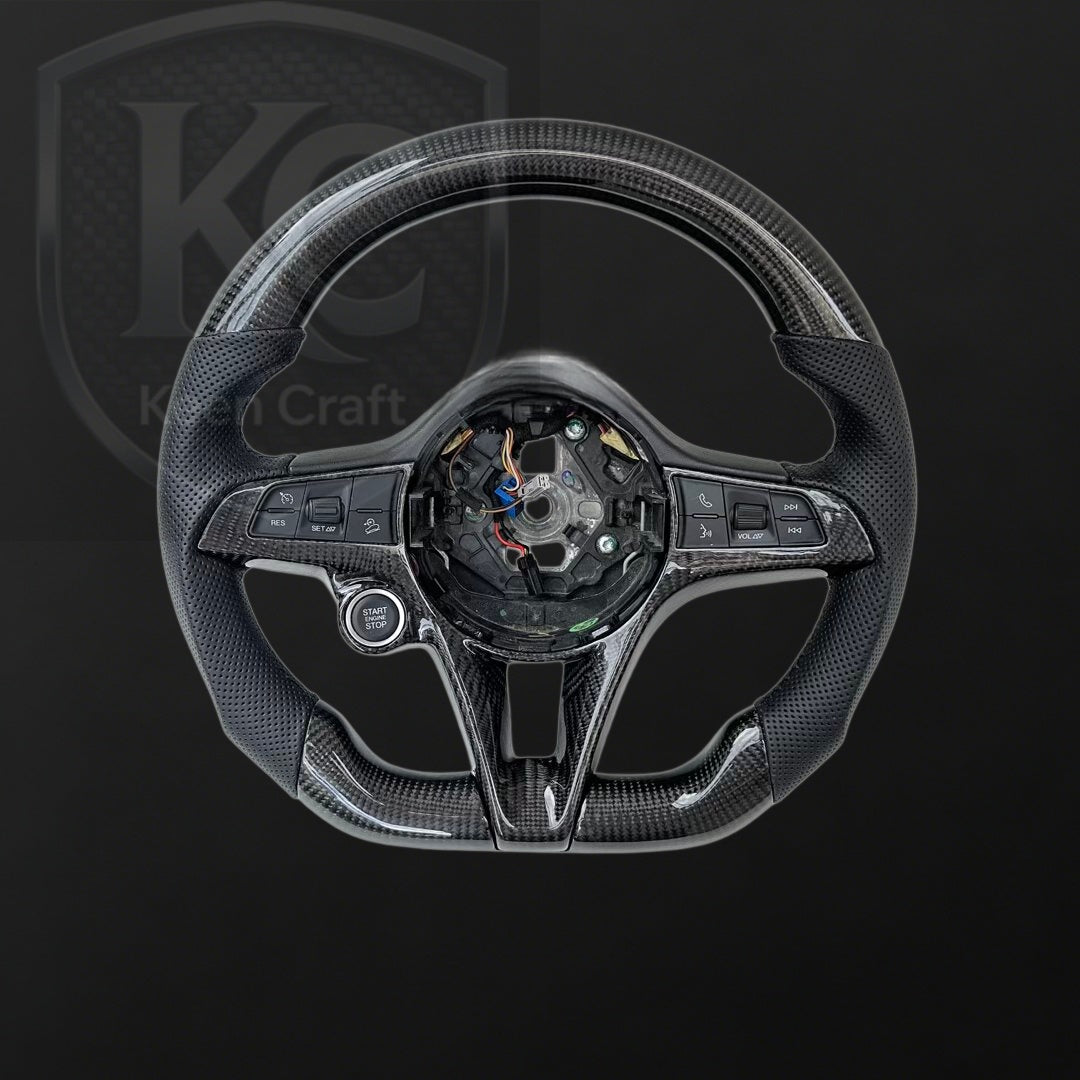Alfa Romeo Giulia Stelvio 2017-2021 Carbon Fiber Steering Wheel | Keen Craft