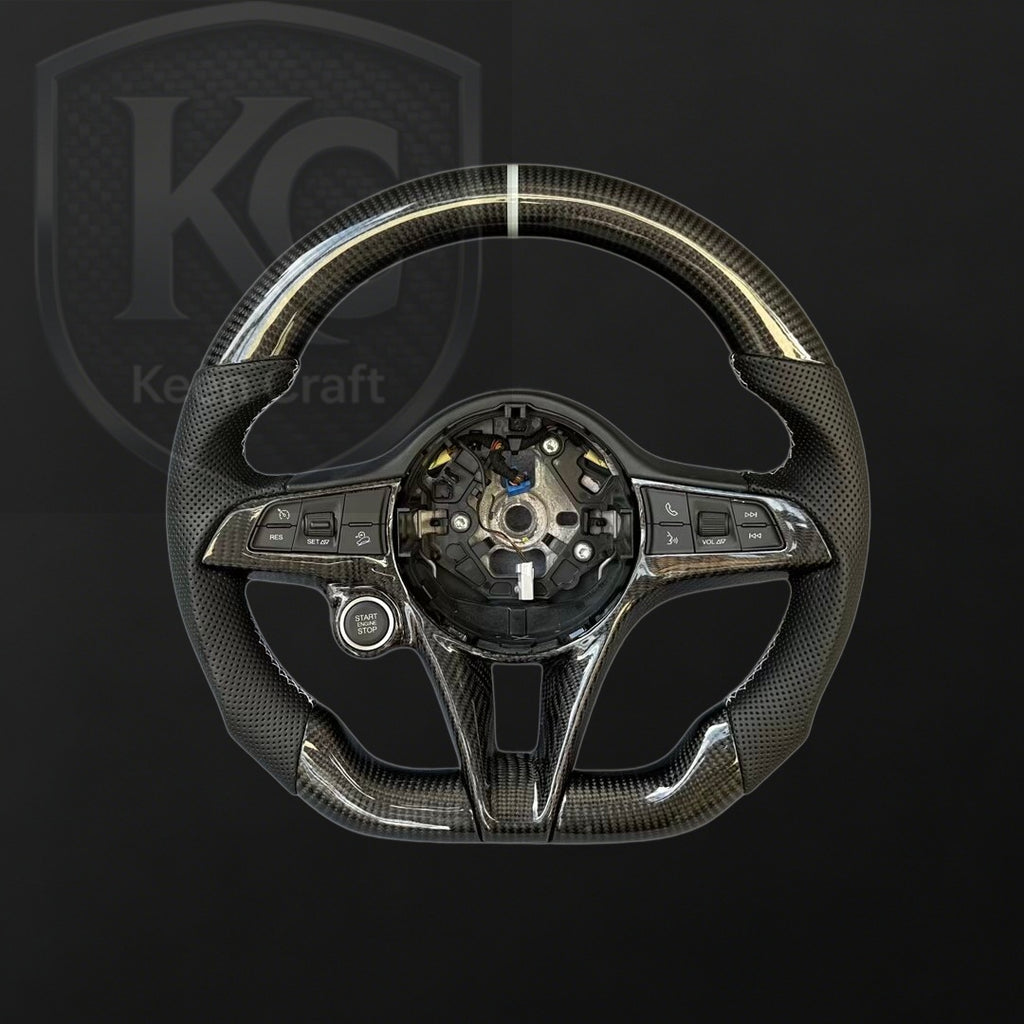 Alfa Romeo Giulia Stelvio 2017-2021 Carbon Fiber Steering Wheel | Keen Craft