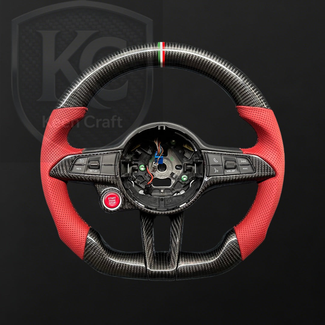 Alfa Romeo Giulia QV Carbon Fiber Steering Wheel | Keen Craft