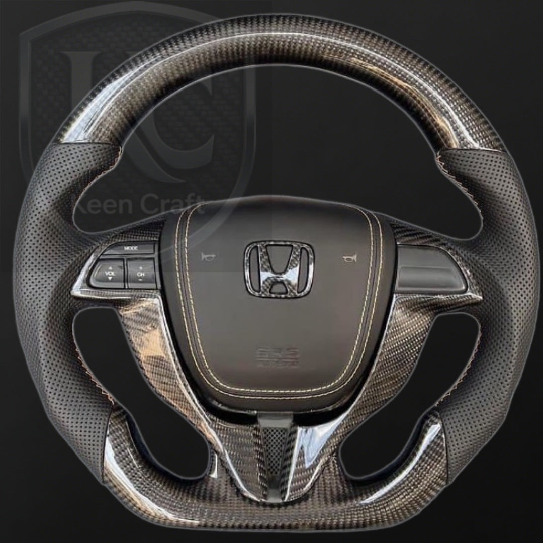 Honda 2008-2012 Accord Coupe Carbon Fiber Steering Wheel  | Keen Craft
