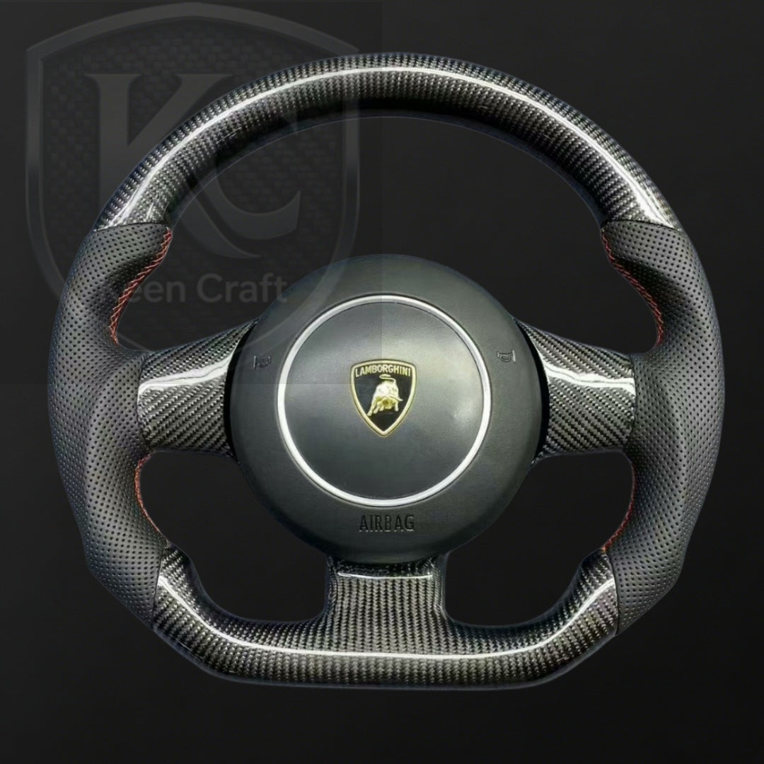 Lamborghini 2003-2014 Gallardo Carbon Fiber Steering Wheel | Keen Craft