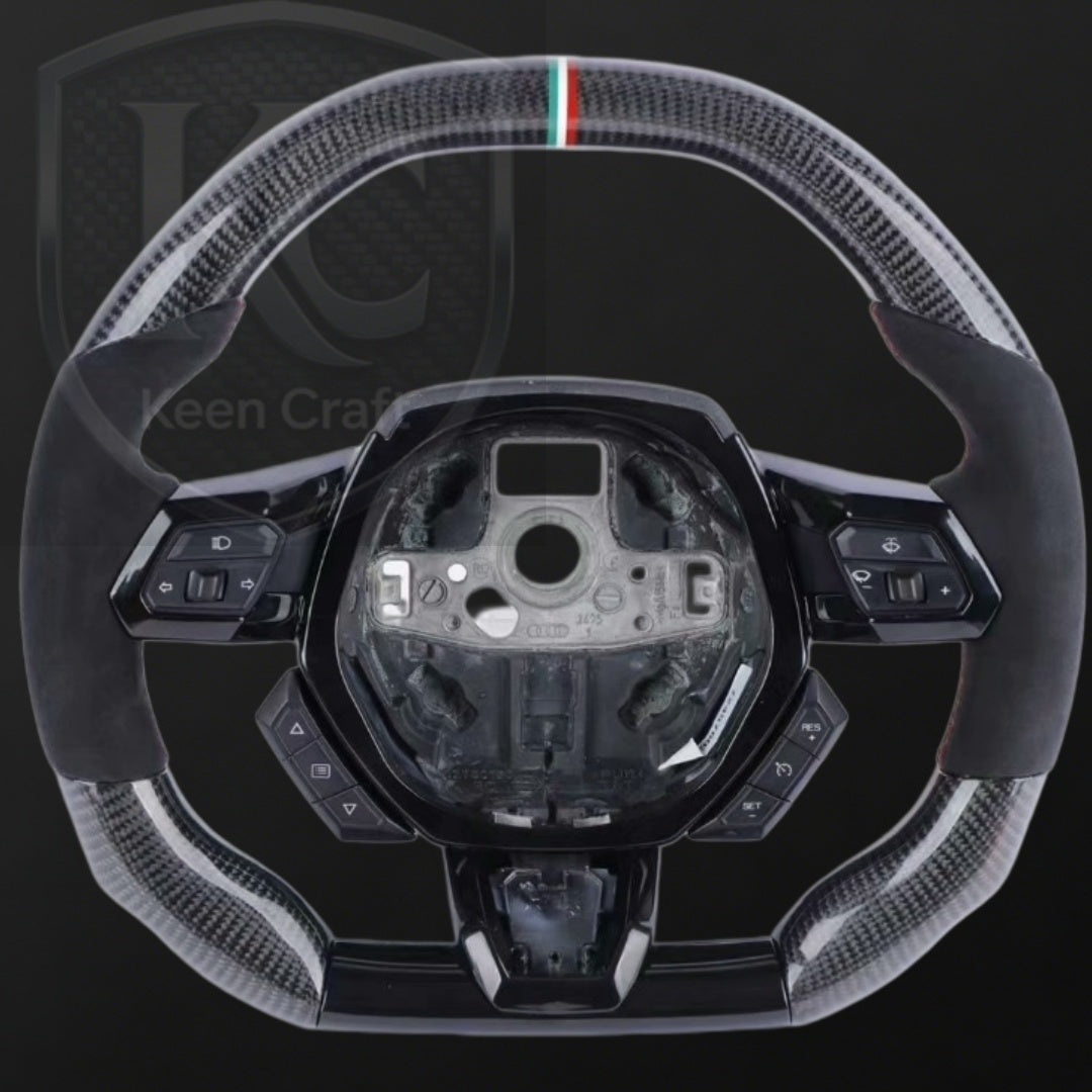 Lamborghini 2015-2024 Huracan Carbon Fiber Steering Wheel | Keen Craft