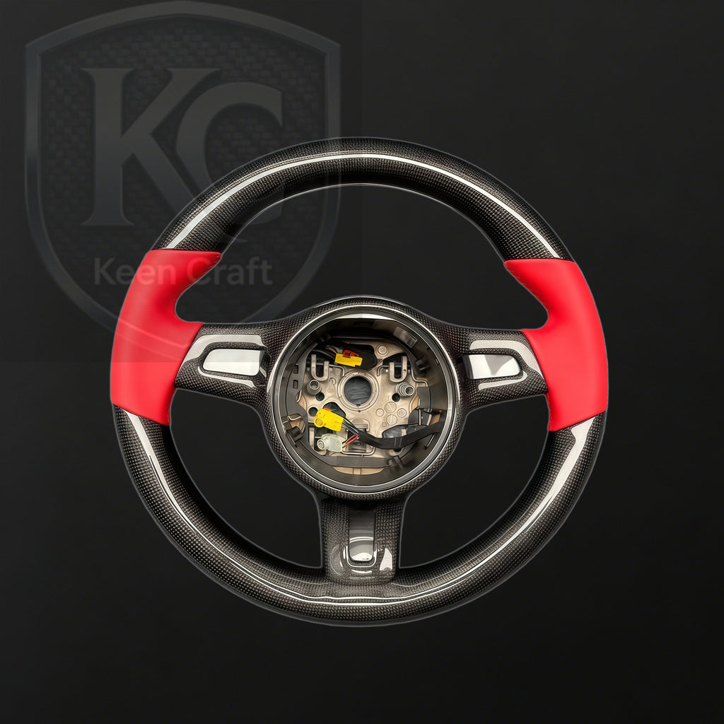 Porsche 911 GT3 Boxster Cayman Cayenne Panamera Carbon Fiber Steering Wheel| Keen Craft