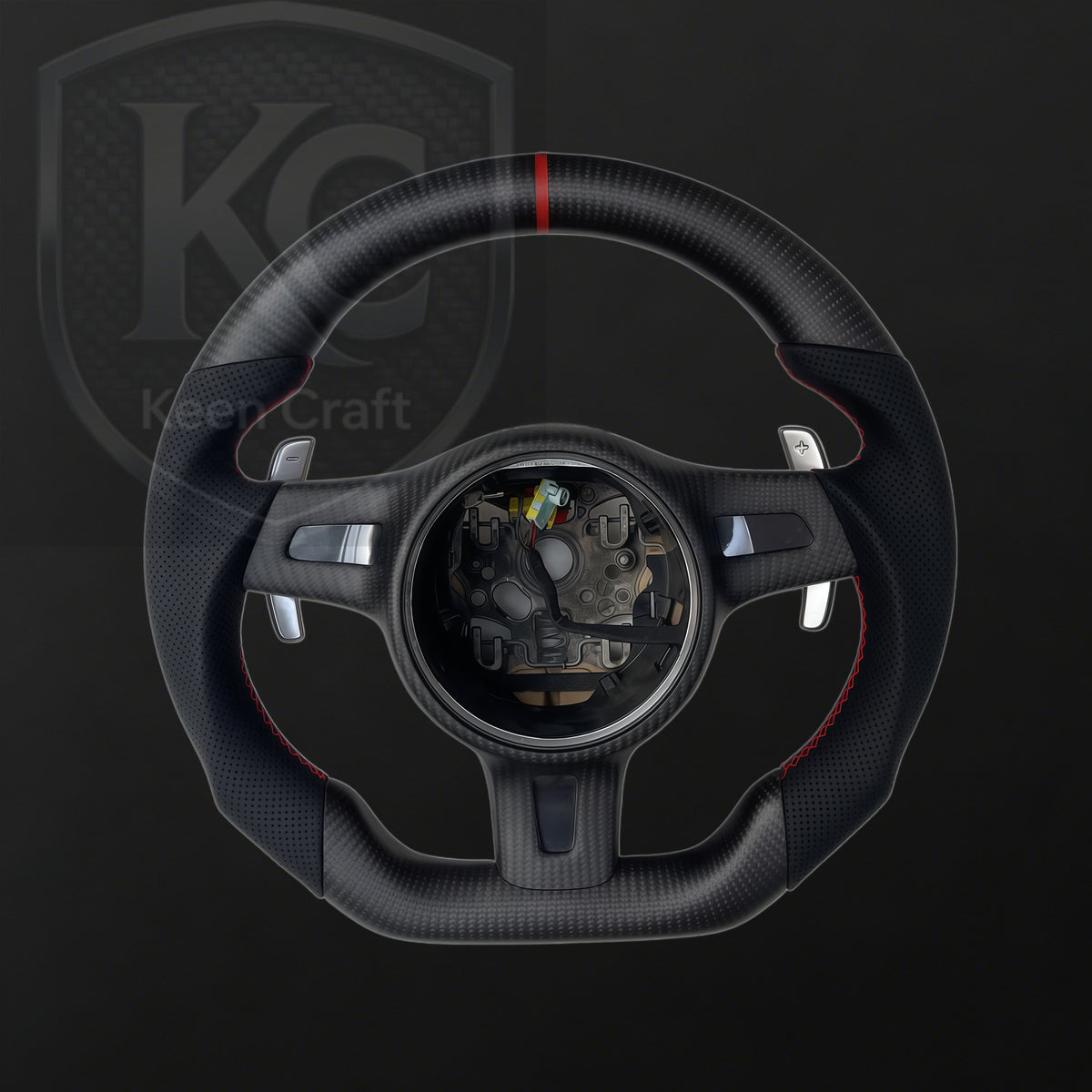Porsche 911 GT3 Boxster Cayman Cayenne Panamera Carbon Fiber Steering Wheel| Keen Craft