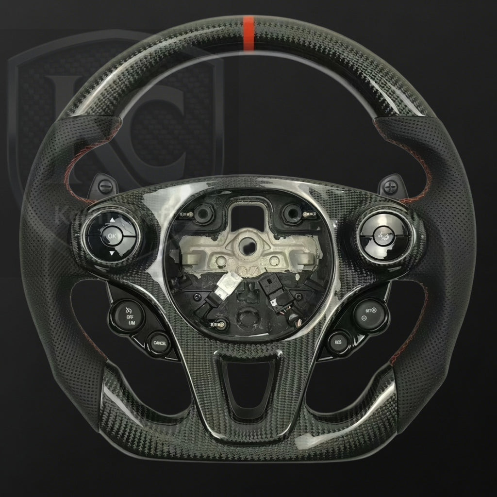 Smart Fortwo 453 Carbon Fiber Steering Wheel with Paddle shifter  | Keen Craft