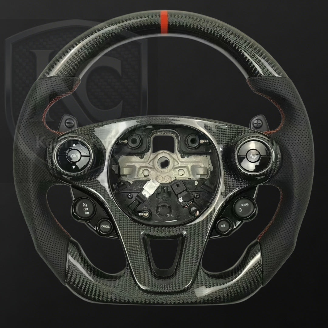 Smart Fortwo 453 Carbon Fiber Steering Wheel with Paddle shifter  | Keen Craft