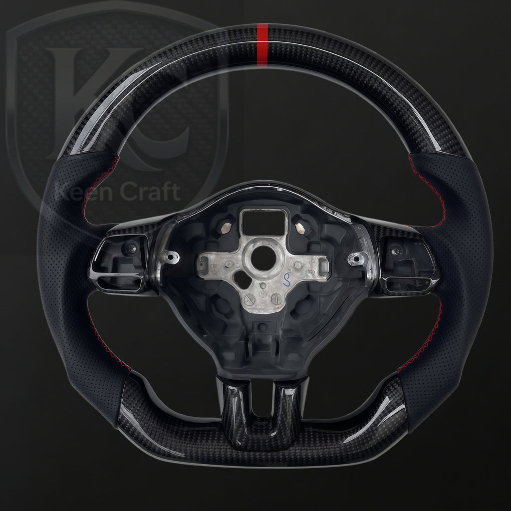 VW 2010-2014  MK6 GTI R Jetta Carbon fiber steering wheel| Keen Craft
