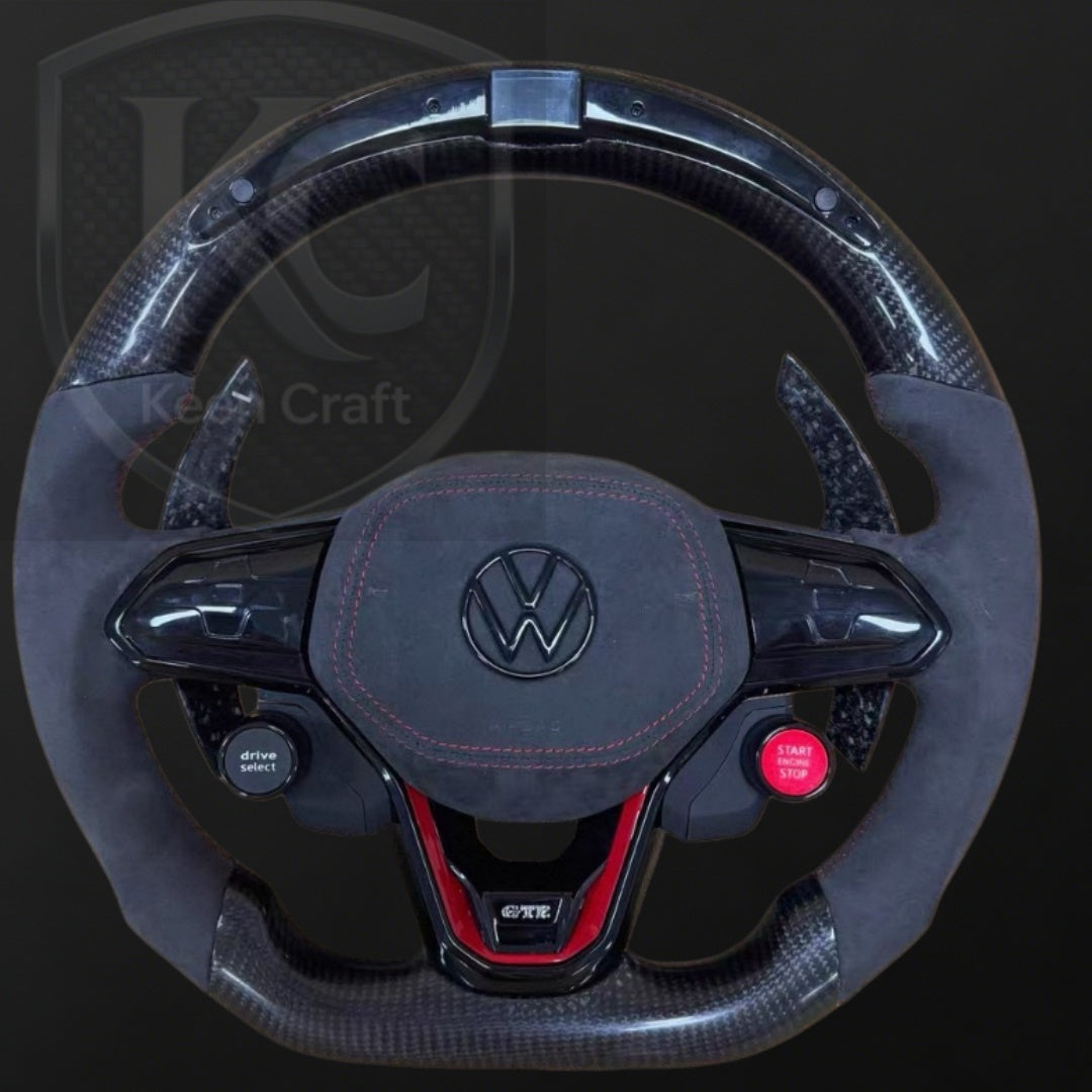 VW 2020-2026 MK8 Golf GTI R Jetta Carbon fiber steering wheel| Keen Craft