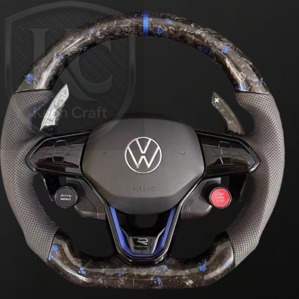 VW 2020-2026 MK8 Golf GTI R Jetta Carbon fiber steering wheel| Keen Craft