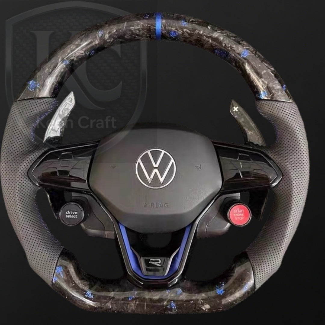 VW 2020-2026 MK8 Golf GTI R Jetta Carbon fiber steering wheel| Keen Craft